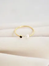 Bague Elements Duo en laiton plaqué or 24 carats Judith Benita