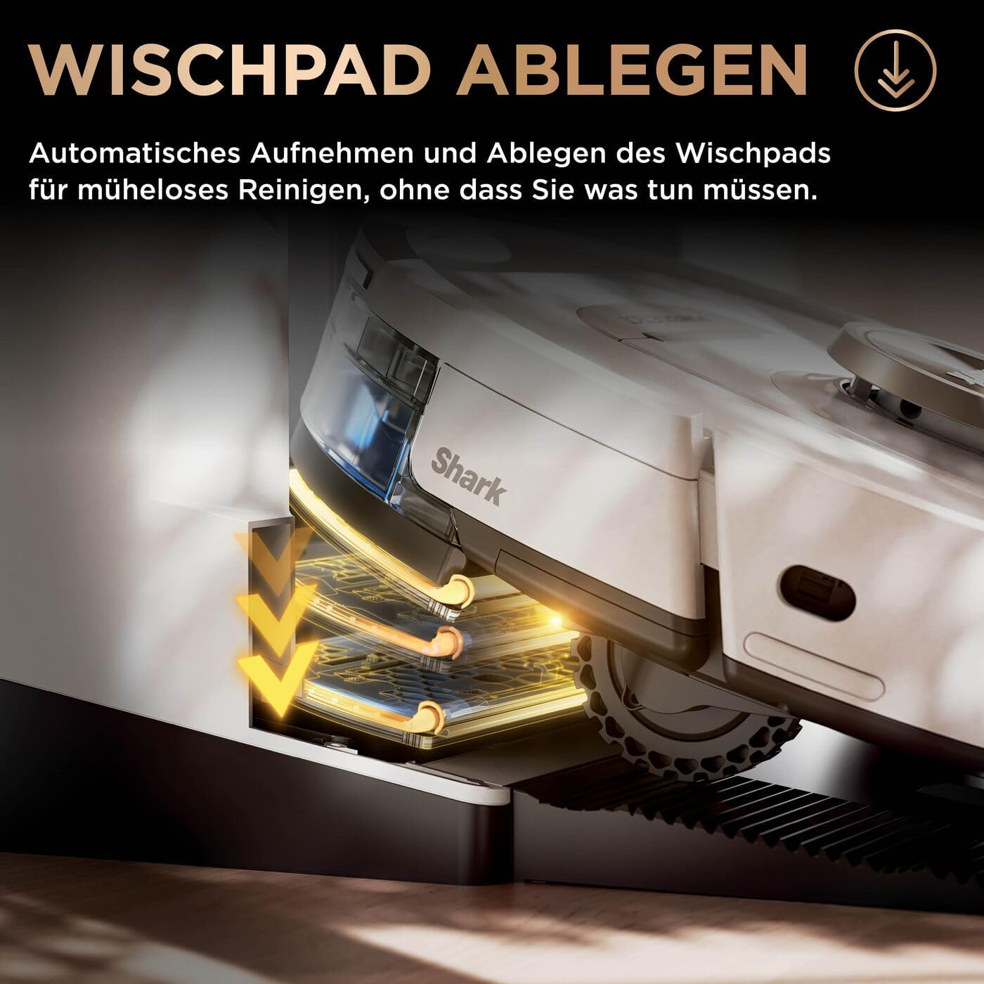 Shark PowerDetect 2-in-1-Saug- & Wischroboter, NeverTouch Pro 60 Tage, Selbst-Entleerung, Befüllung & -Reinigung, 3D- & LiDAR-Navi, NeverStuck-Hindernisumgehung, App-Steuerung, Weiß, AV2810ZEEUWH