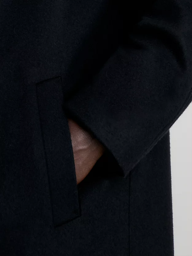 Casaco de lã e cashmere com abotoamento duplo