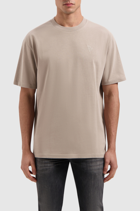 Pure Path taupe heren t-shirt