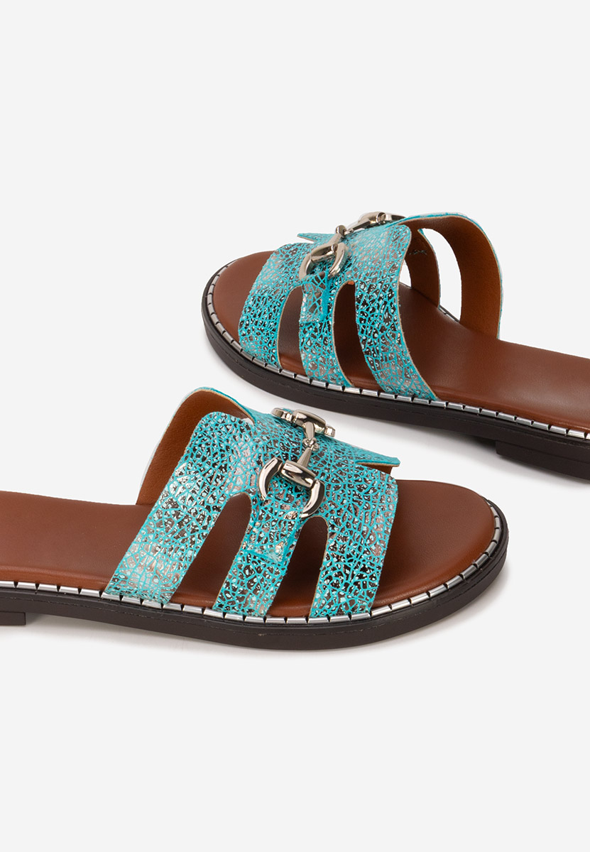Mules femme bleus Federika