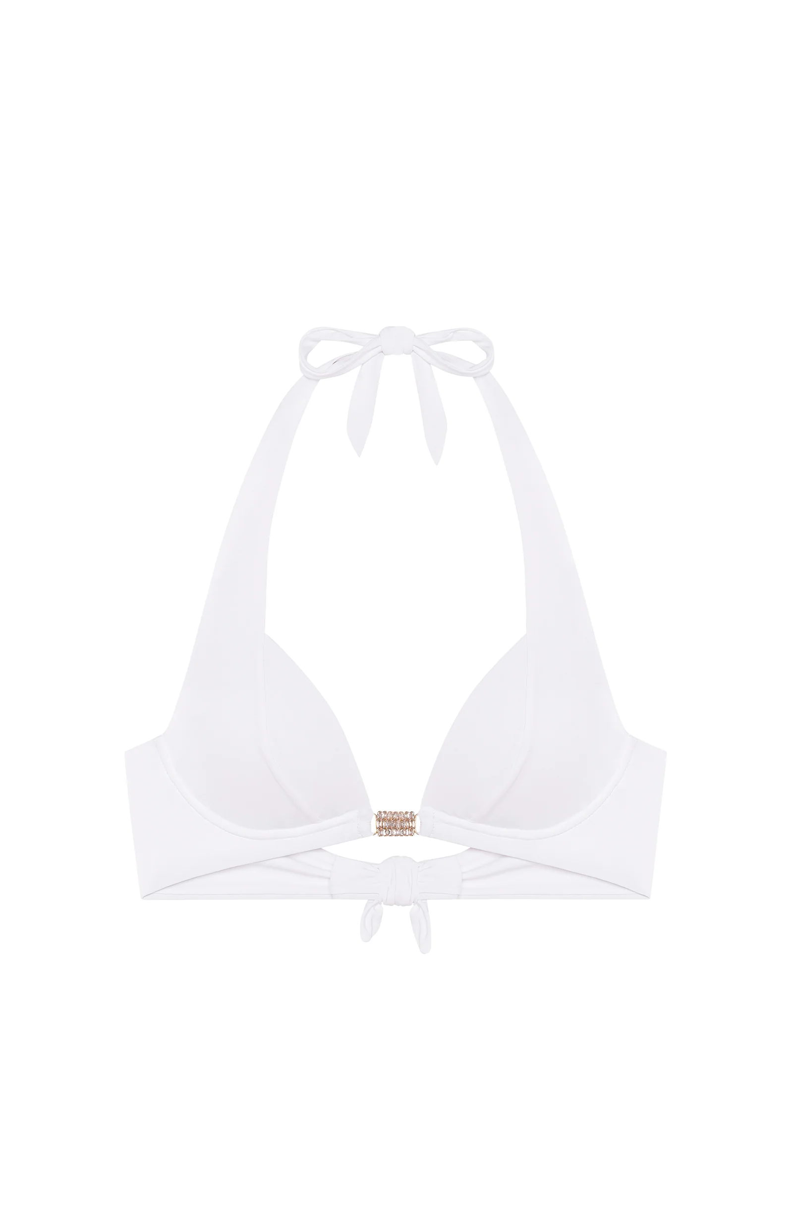 aryana Haut de maillot de bain blanc à armatures et bijoux Blanc