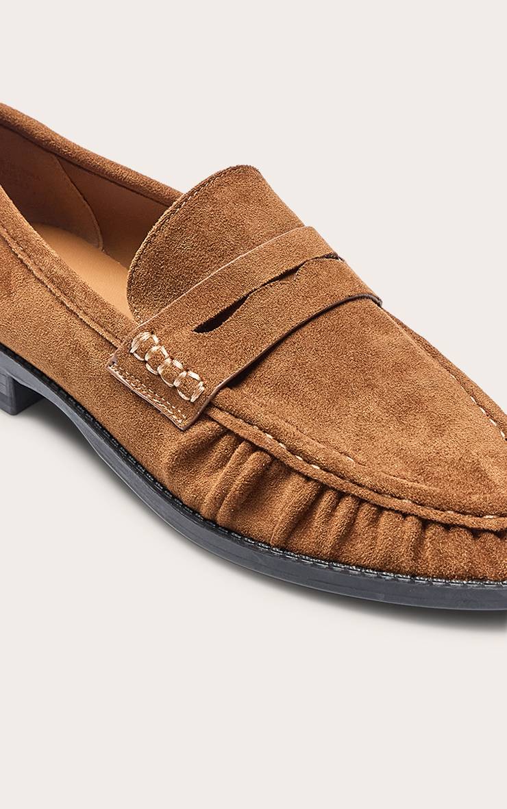 Taupe Mocassin En Daim