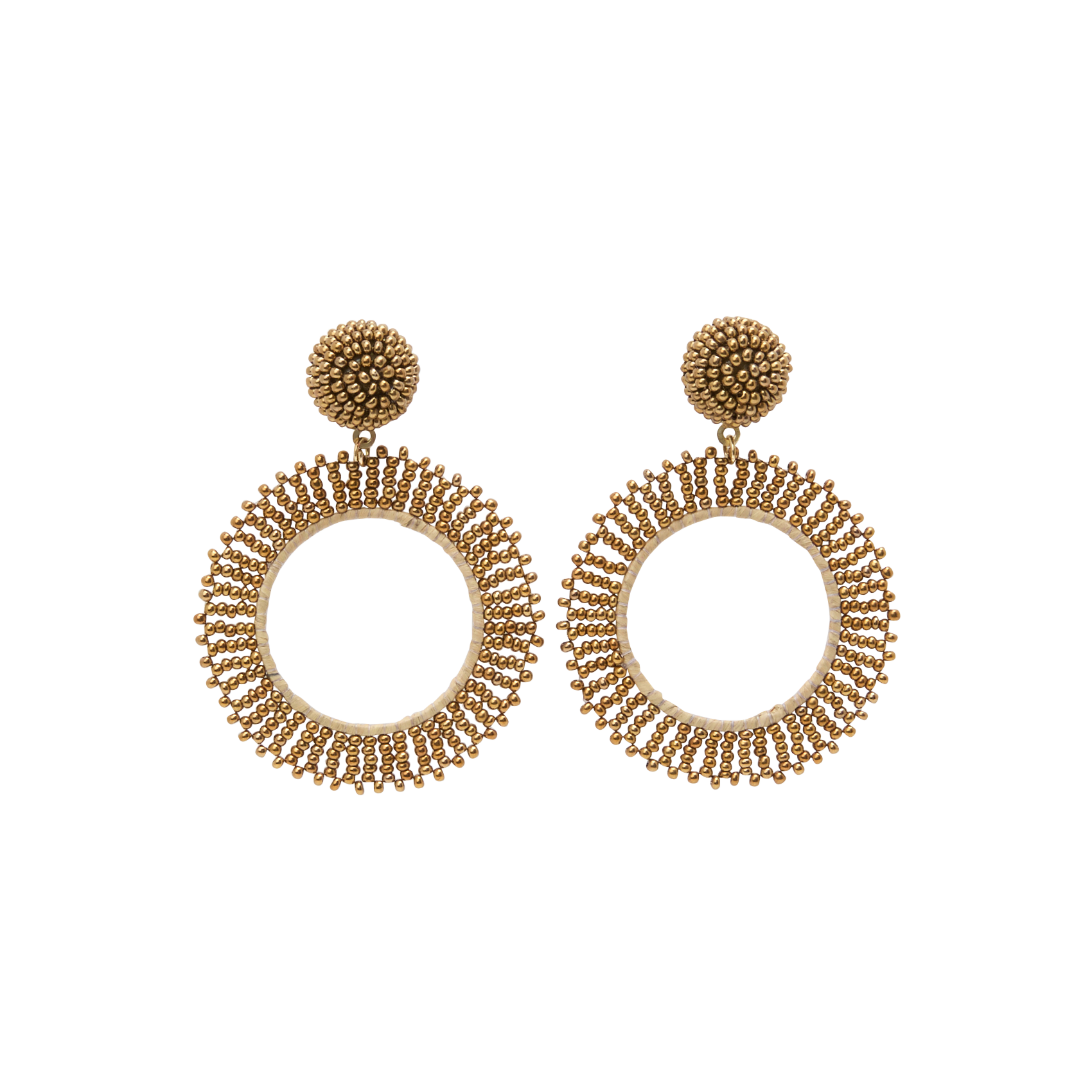 CECILIA - Boucles d'oreilles pendantes à perles | Doré