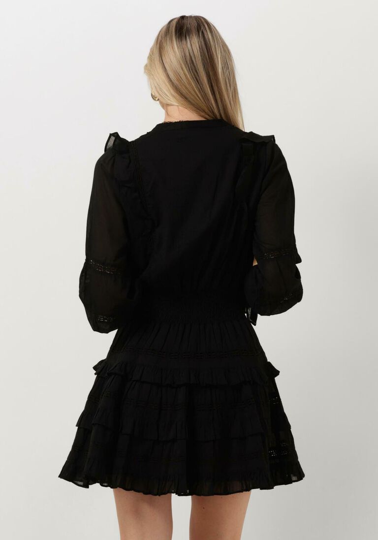 NOTRE-V zwarte notre-v mini jurk voile dress