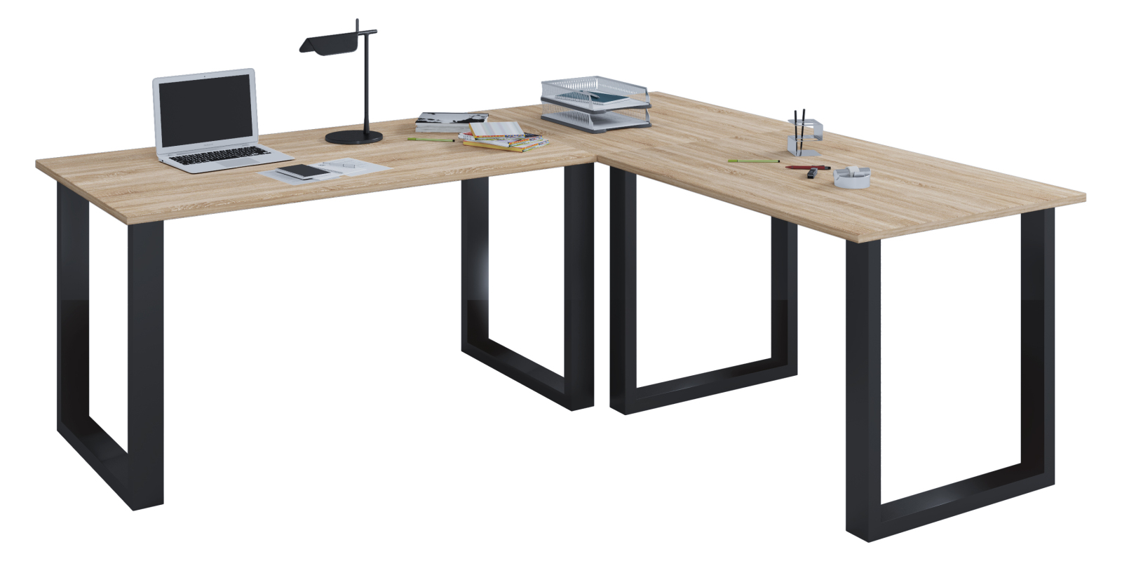 Eckschreibtisch LONA - Sonoma-Eiche - 160x130 cm