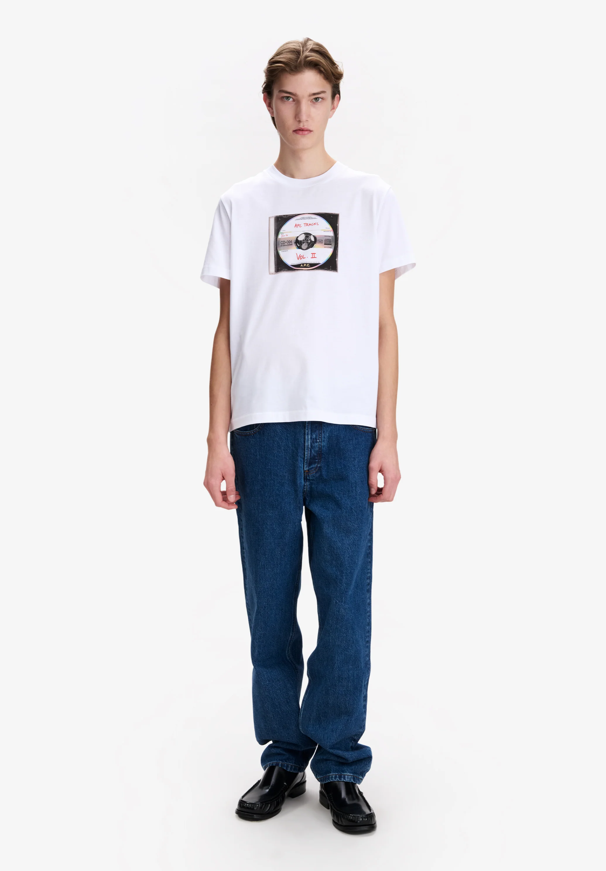 T-shirt A.P.C. Tracks - Blanc