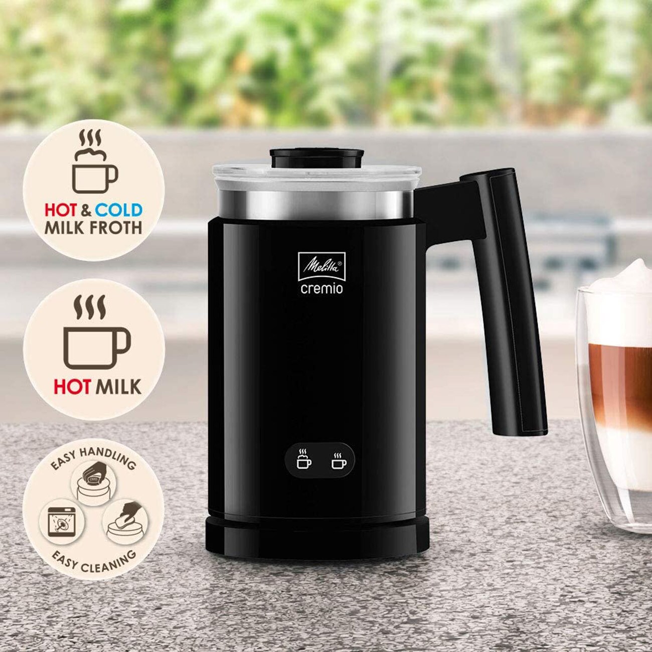 Melitta Cremio 1014-02 schwarz Milchaufschäumer