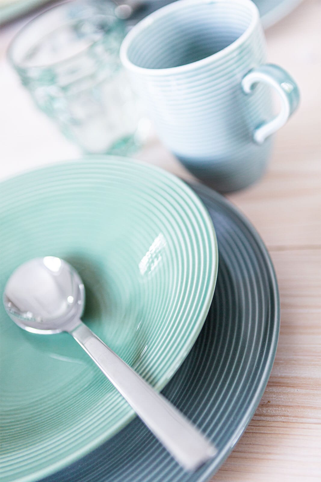 Seltmann Weiden Frühstücksteller BEAT COLOR GLAZE 6er Set arktisblau
