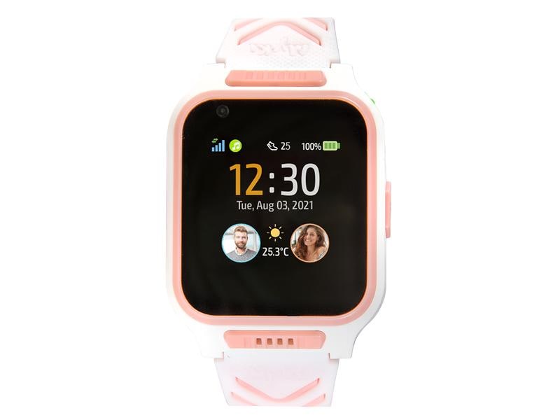 MyKi Smartwatch GPS Kinder Uhr MyKi 4 Weiss/Pink mit SIM-Ka Kinder Smartwatch mit GPS Traker und SOS-Taste, inkl. 1 Monat gratis Daten und Voice SIM-Karte