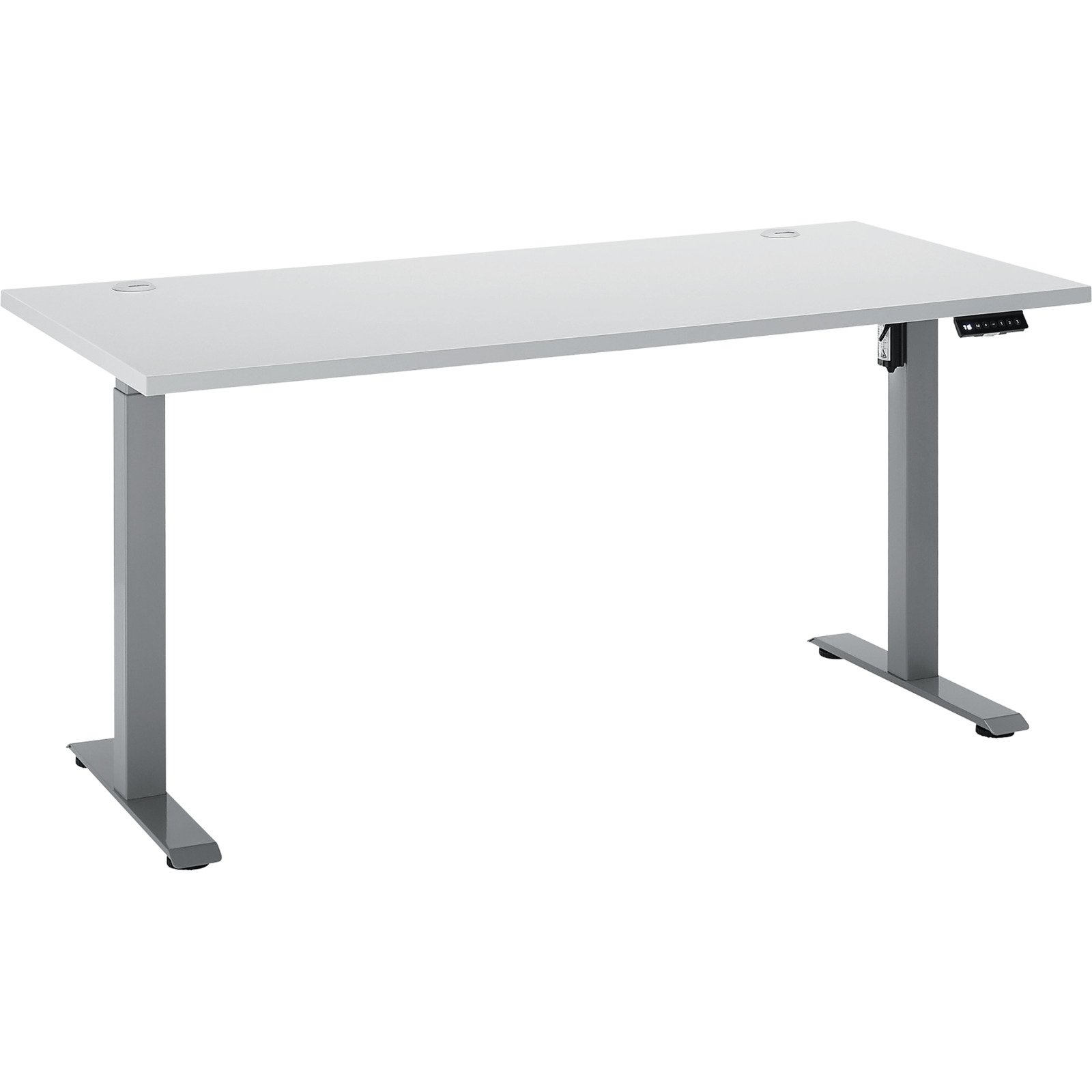 Schreibtisch Fly elektrisch höhenverstellbar Dekor lichtgrau 160 x 75-118 x 77 cm