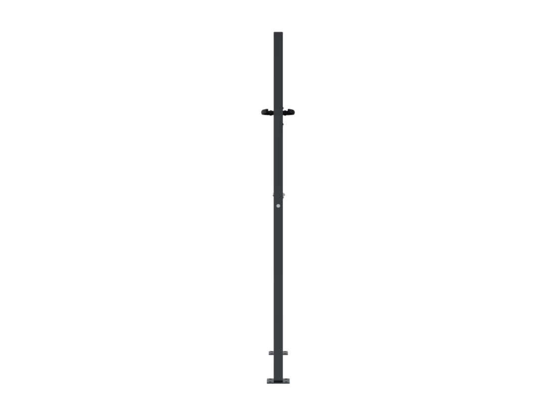 Portail de jardin anthracite 105x155 cm acier design de bambou