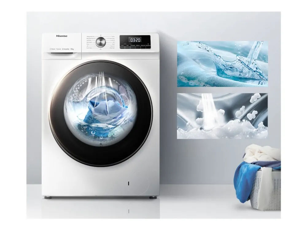 Hisense WFQA9014EVJM - Vaskemaskine - bredde: 60 cm - dybde: 61 cm - højde: 85 cm - frontbetjening - 9 kg - 1400 rpm