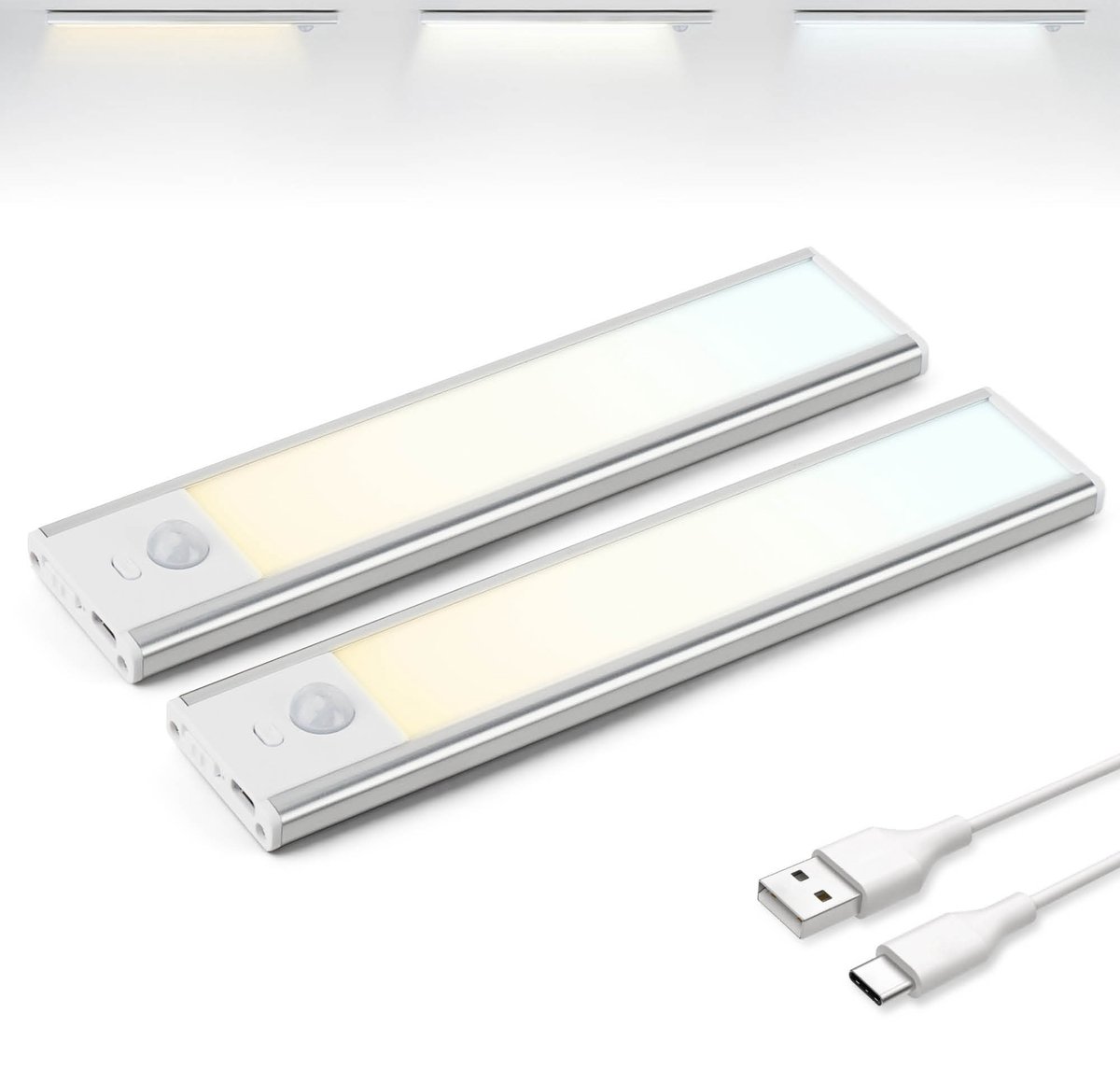 Brendz Puyo LED 20 cm set van 2 magnetische LEDstrips - White