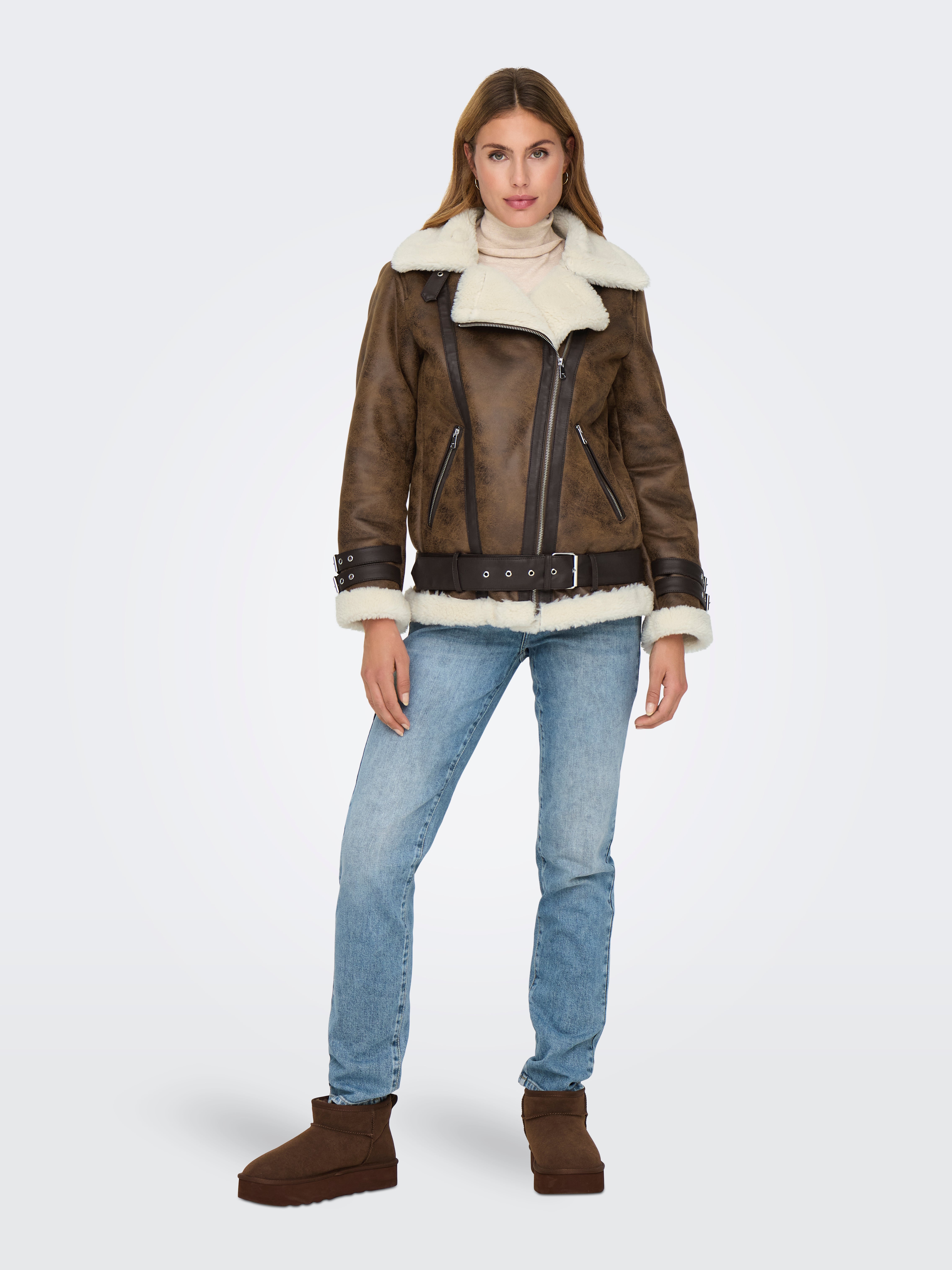 ONLOLYMPIA Kunstlederjacke Chocolate Chip