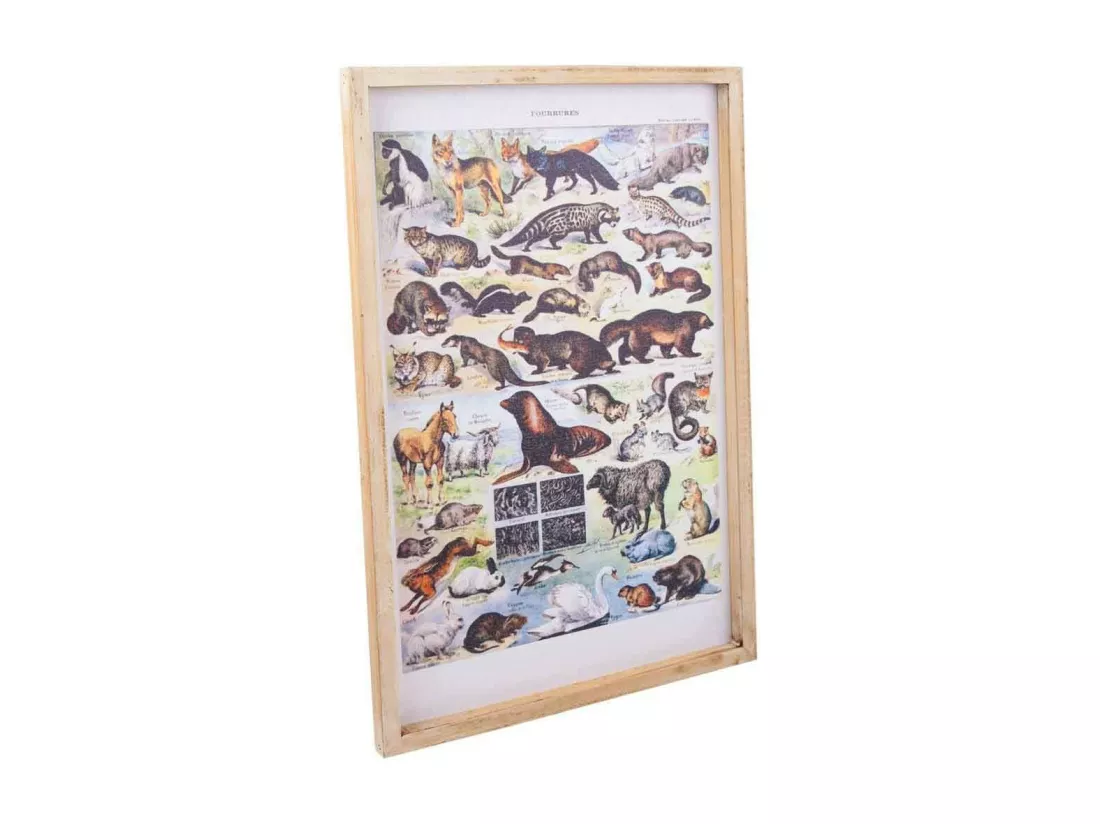Tableau toile imprimée avec cadre en bois 40x60x2h