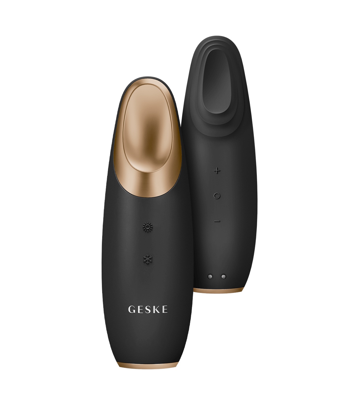GESKE - Massageador de Contorno de Olhos Warm & Cool Energizer 6 em 1 - Preto