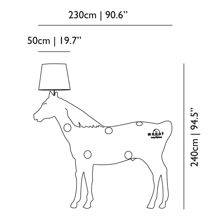 Moooi - Horse Lamp, schwarz