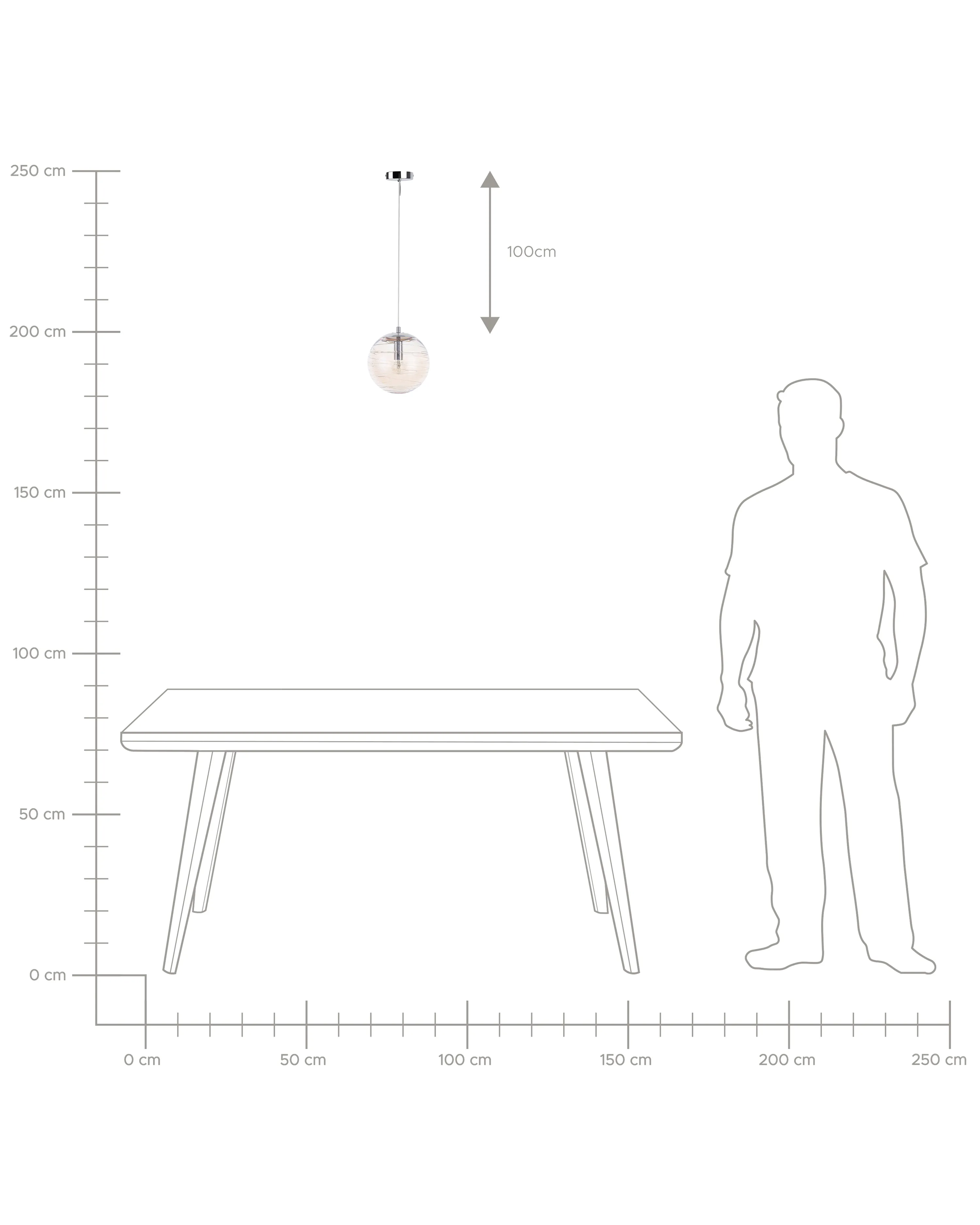 Hanglamp MIRNA Glas Goud