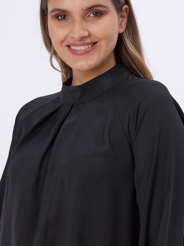 Bluse mit Stehkragen