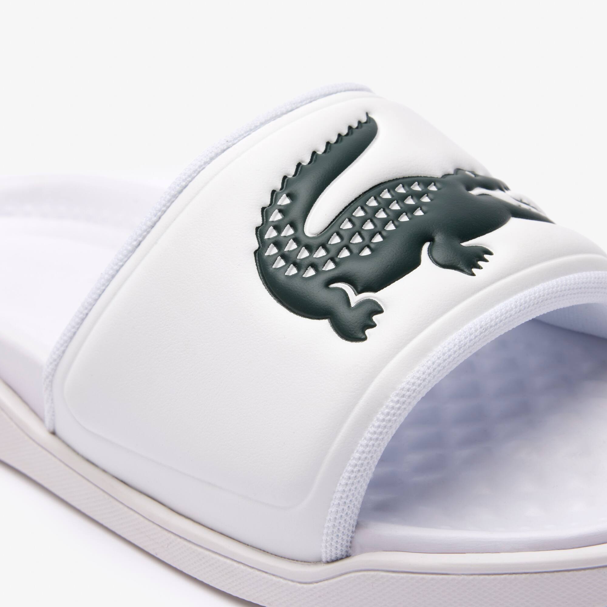 Claquettes Croco Dualiste homme en synthétique avec logo Claquettes & Sandales - Blanc - Lacoste - Femme
