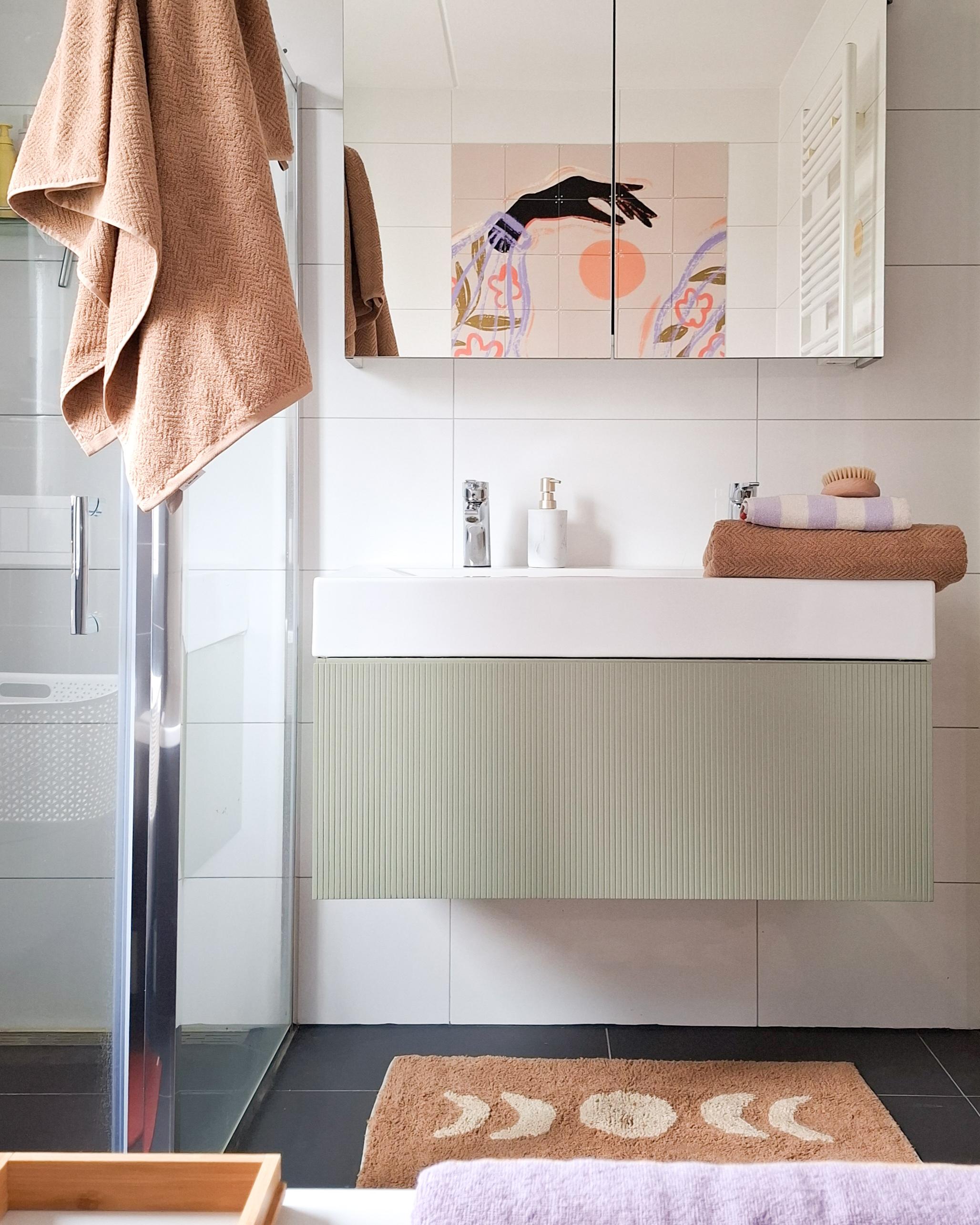 2-delige handdoekset MITIARO Badstof Zandbeige