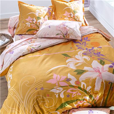Linge de lit fleurs de lys - BECQUET CRÉATION