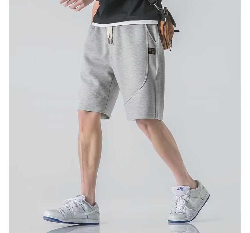 Acrius - Effen shorts met trekkoordtaille