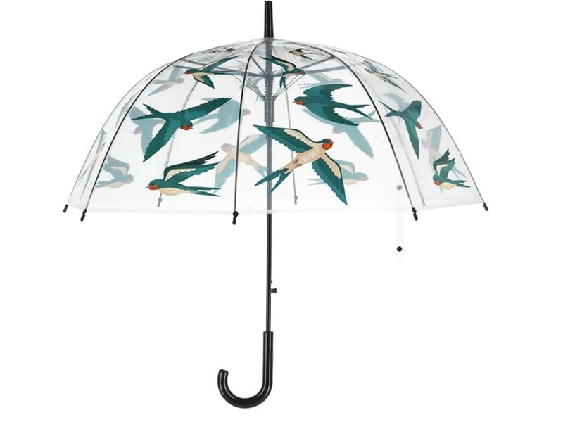 Esschert Design Schirm Rauchschwalben Mehrfarbig Transparenter Regenschirm