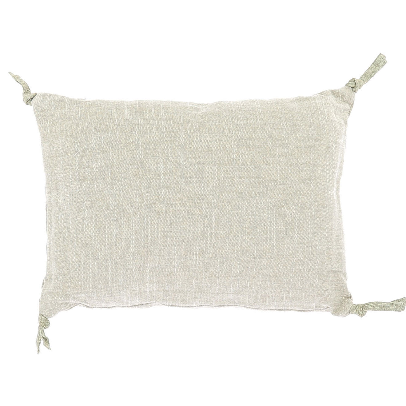 En Fil d'Indienne Housse de coussin Varanasi tweed de lin naturel - 25x35 cm