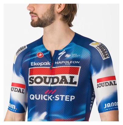 Maillot à Manches Courtes Castelli Climber's A/C Soudal Quick-Step 2025 Bleu