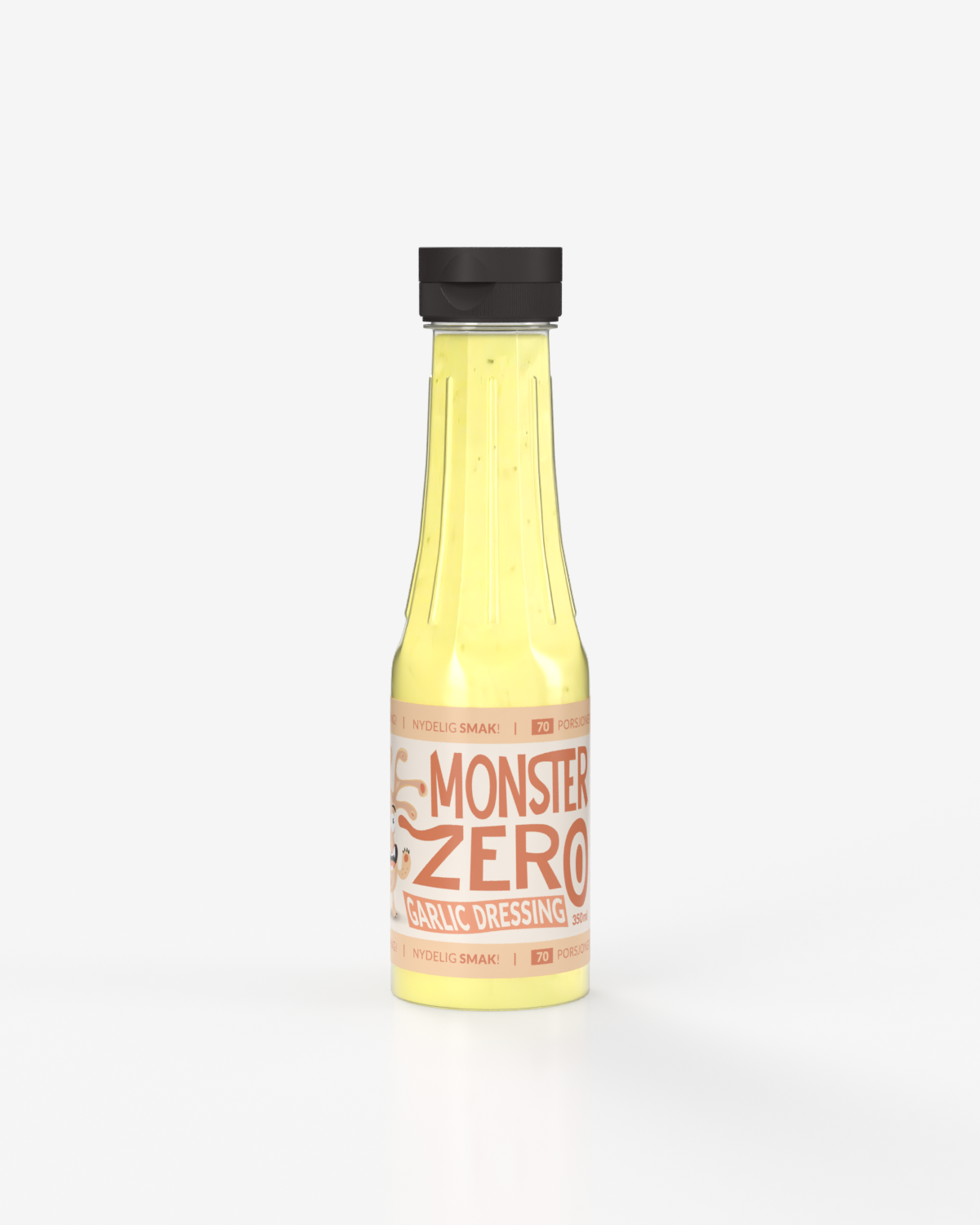 3x Monster Lavkarbo Kalorifri Garlic Dressing 350ml - TREPAKNING!
