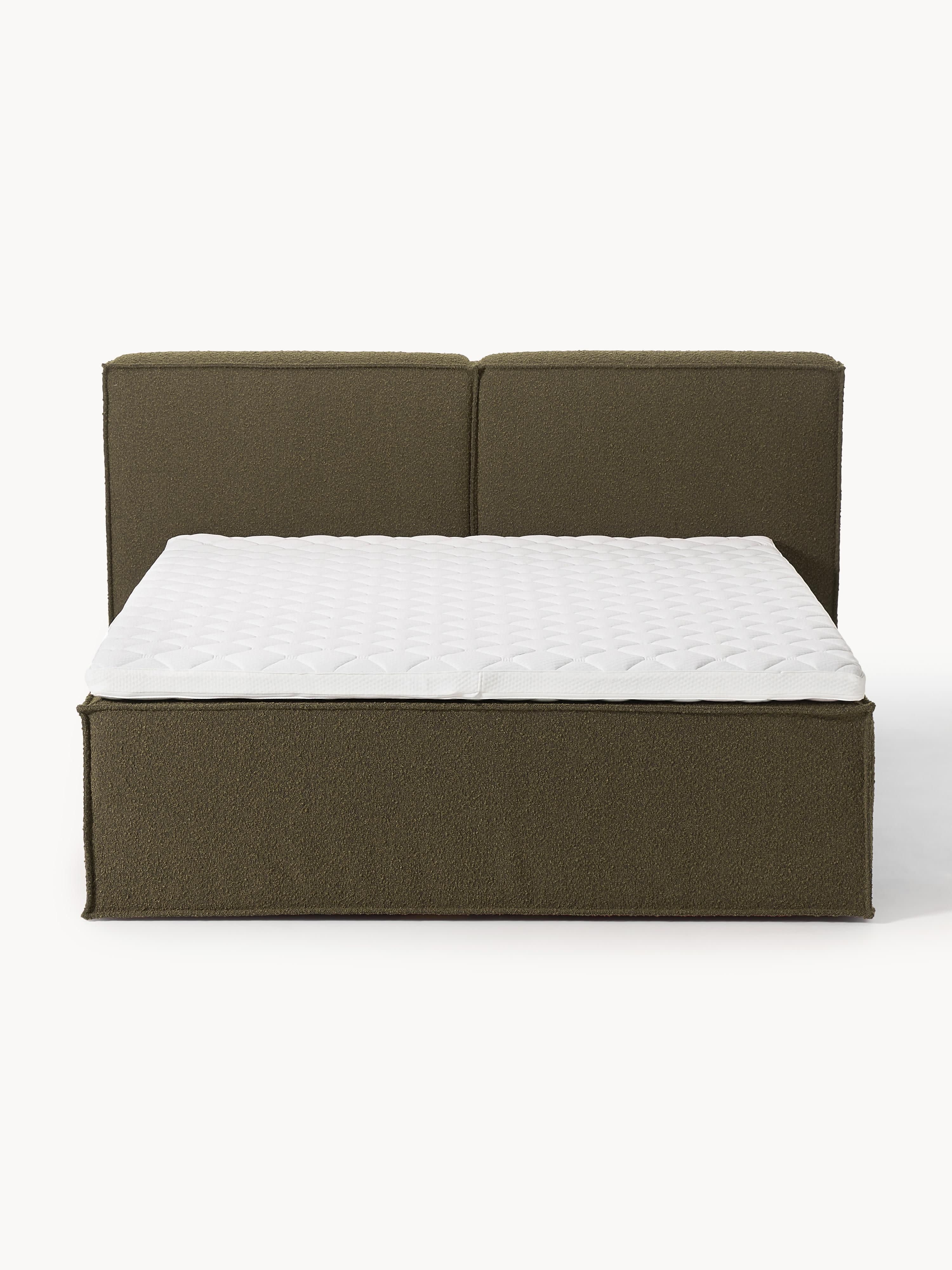 Bouclé boxspring bed Lennon