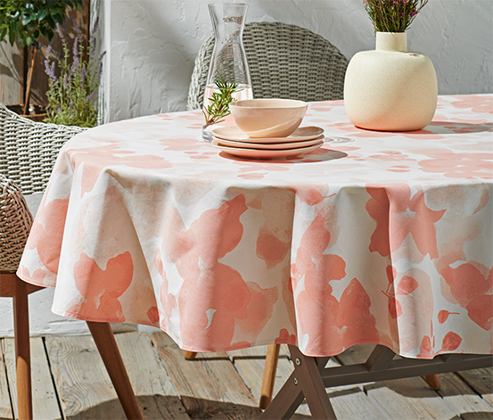 Ovale Outdoor-Tischdecke, ca. 160 x 220 cm