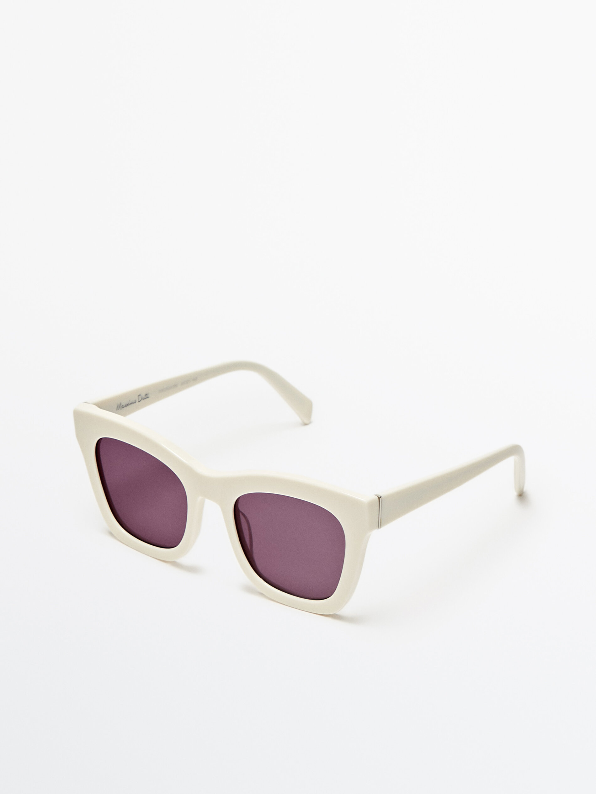 Óculos de sol quadrados oversized - BRANCOS