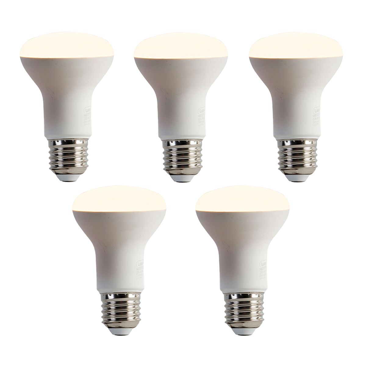 Set van 5 E27 dimbare LED lamp R63 6,2W 520 lm 2700K