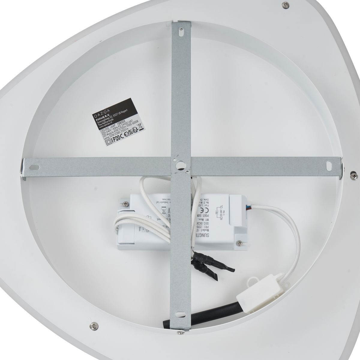 Design plafondlamp wit met donkergrijs organisch incl. LED dimbaar - Taylor