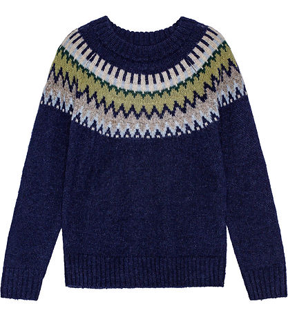 Molo Bluse - Strik - Uld/Akryl - Bae - Blåe Calm