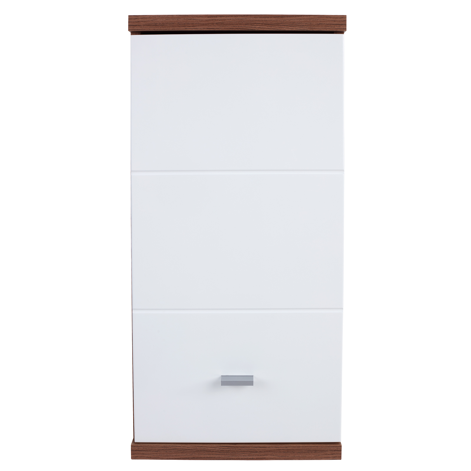 Hängeschrank - Eiche Kraft dunkel-weiß Hochglanz - 35 cm
