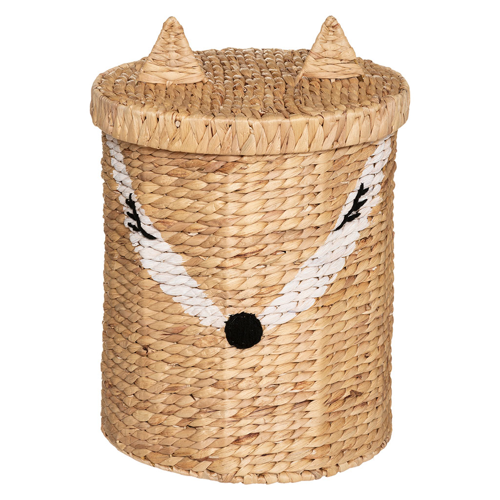 Panier de rangement renard naturel D 37xH 50cm