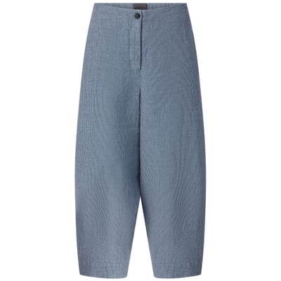 Damen-Leinenhose, Mittelblau
