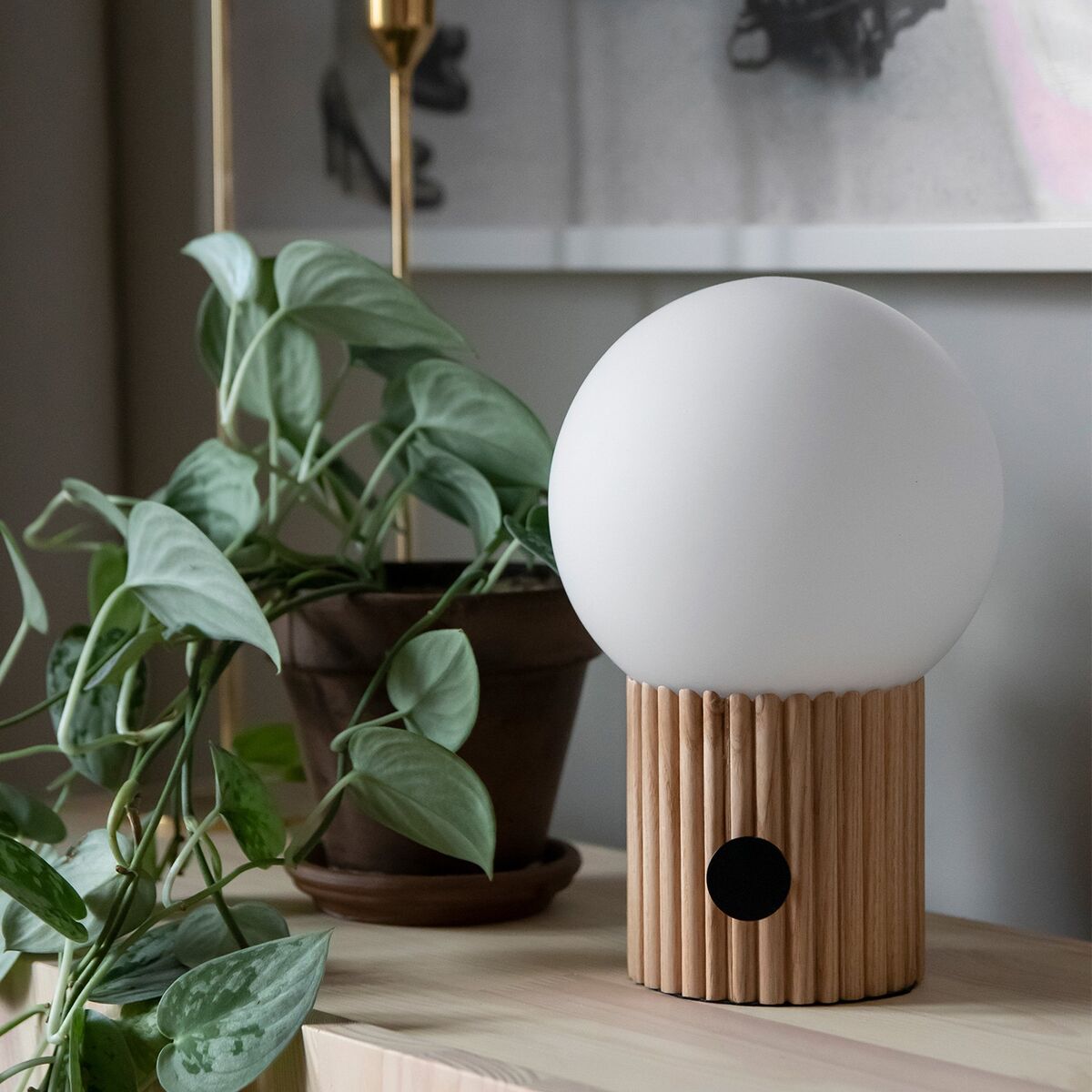 Hubble bordlampe 15 cm, natur