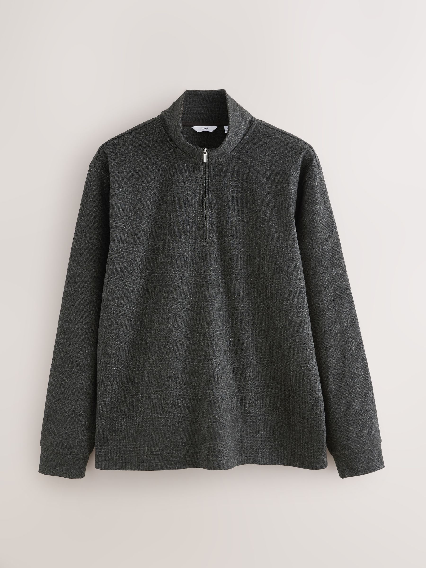 Zwarte ruit - Long Sleeve Quarter Zip Jumper