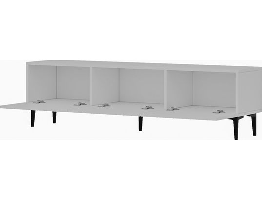 CONCEPT1 - Meuble TV Felix blanc 160 x 31,4 x h44,1 cm