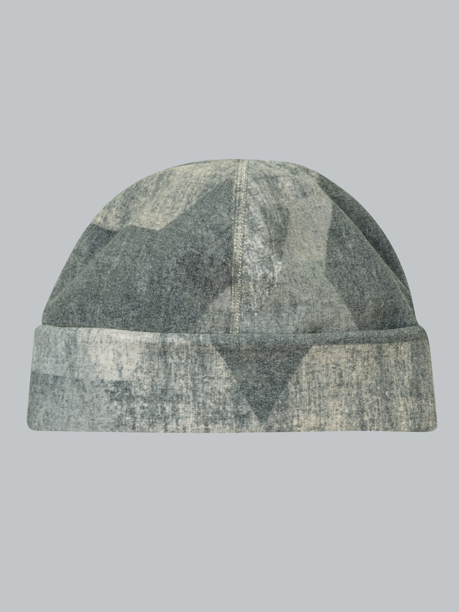 Fleece-Mütze mit Allover-Print Anthrazit