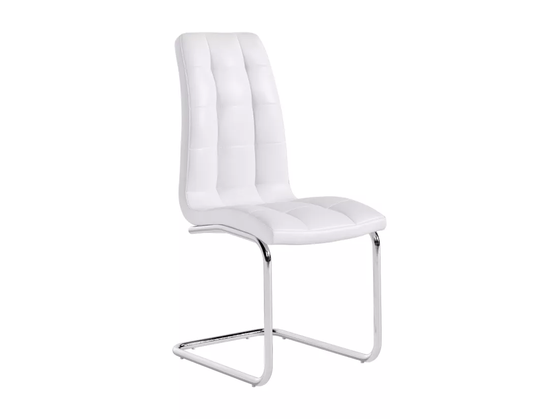 Lot de 6 chaises NADYA - Simili - Blanc