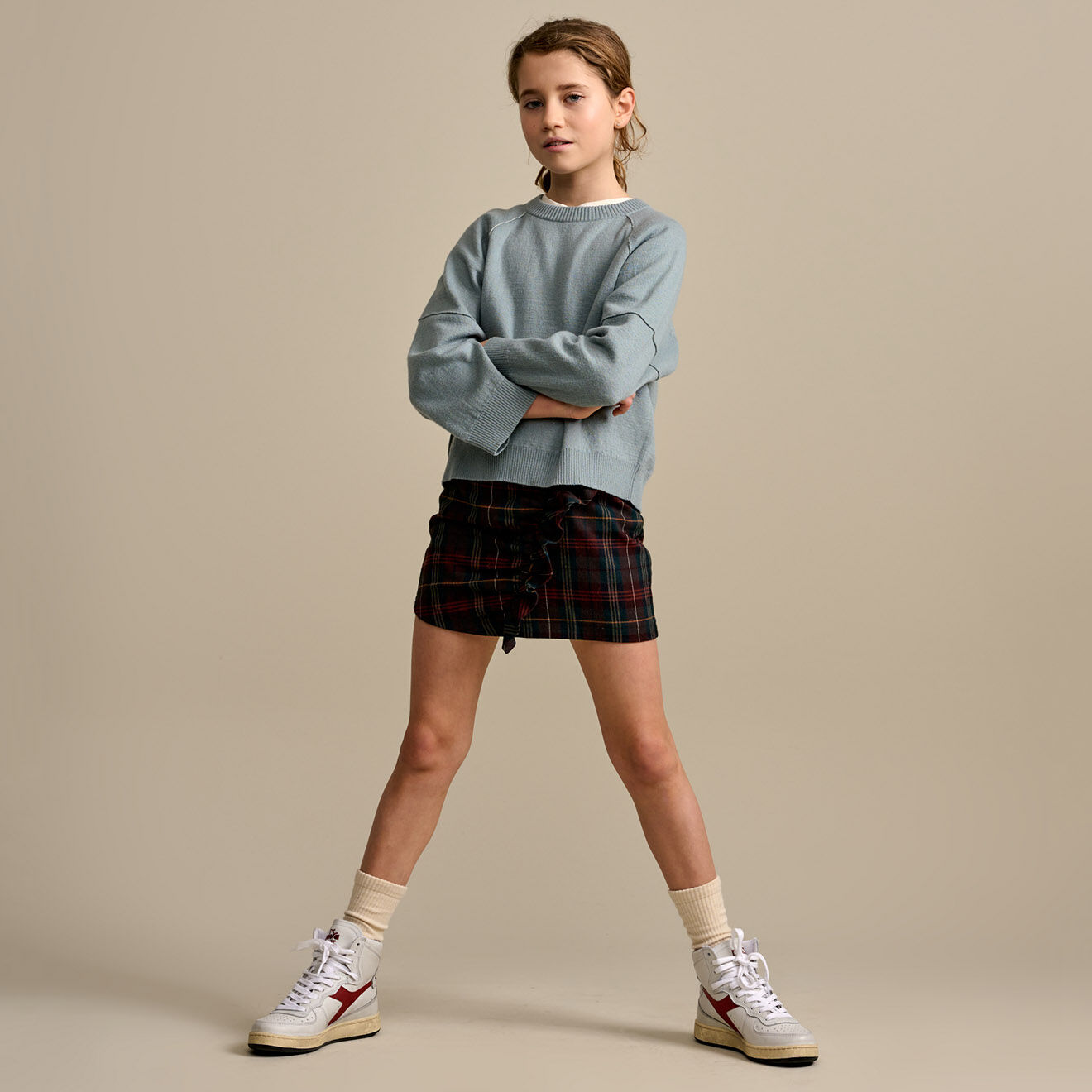 Bellerose Pull sweat en Coton & Laine mélangés Goumca bleu clair
