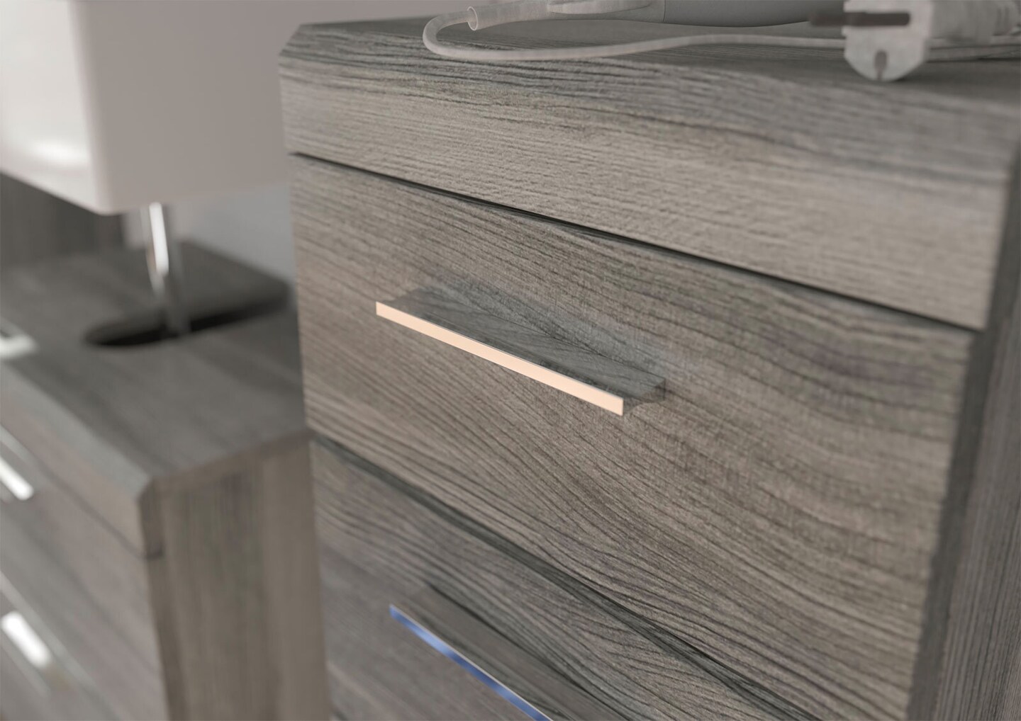 Bad-Hängeschrank Soul grau B/H/T 37x79x24