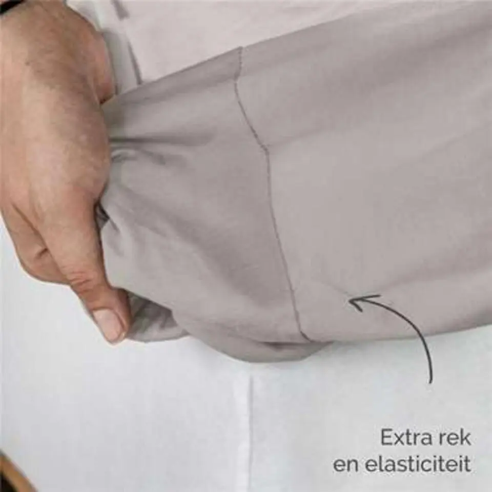 Byrklund - Hoeslaken Jersey - 90x200 cm - Taupe
