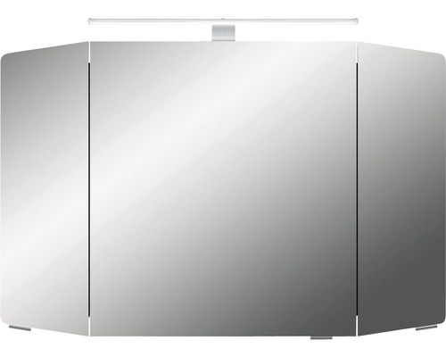 Cassca Sprint spiegelkast 100 x 17 x 67 cm, Riviera eiken, 3-deurs, LED, IP20